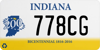 IN license plate 778CG