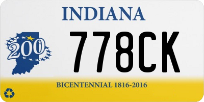 IN license plate 778CK