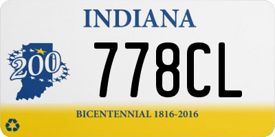 IN license plate 778CL