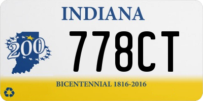 IN license plate 778CT