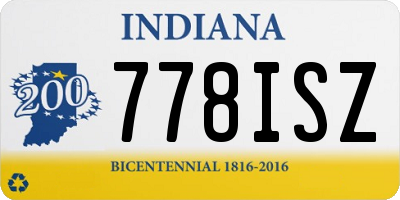 IN license plate 778ISZ