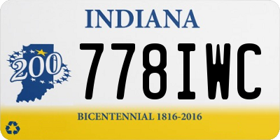 IN license plate 778IWC