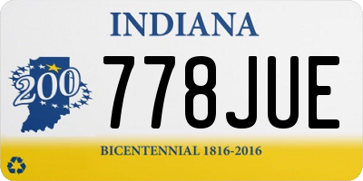 IN license plate 778JUE