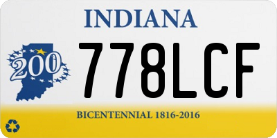 IN license plate 778LCF