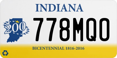 IN license plate 778MQO