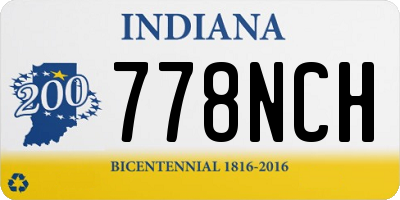 IN license plate 778NCH