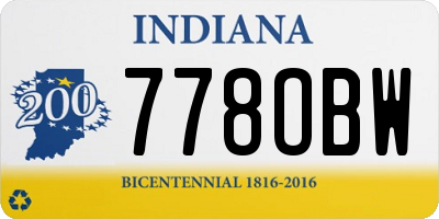 IN license plate 778OBW