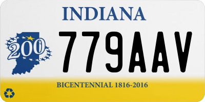 IN license plate 779AAV