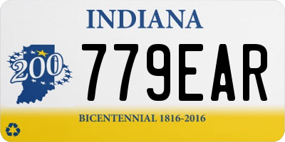 IN license plate 779EAR