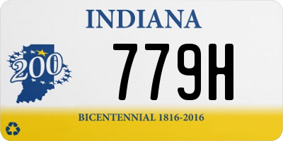 IN license plate 779H