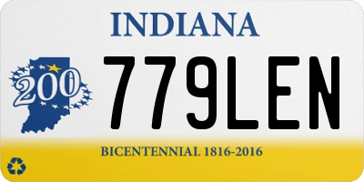 IN license plate 779LEN