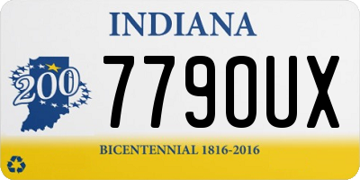 IN license plate 779OUX