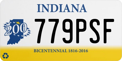 IN license plate 779PSF