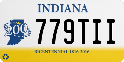 IN license plate 779TII