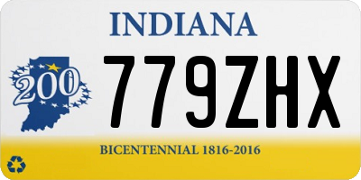 IN license plate 779ZHX