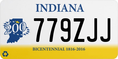 IN license plate 779ZJJ