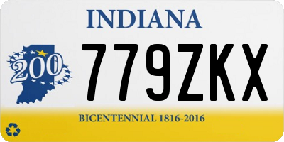 IN license plate 779ZKX