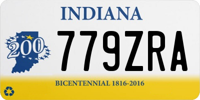 IN license plate 779ZRA