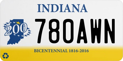 IN license plate 780AWN