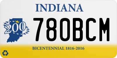 IN license plate 780BCM