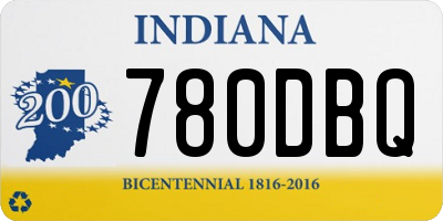 IN license plate 780DBQ