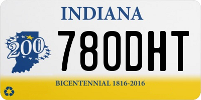 IN license plate 780DHT