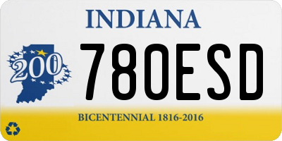 IN license plate 780ESD