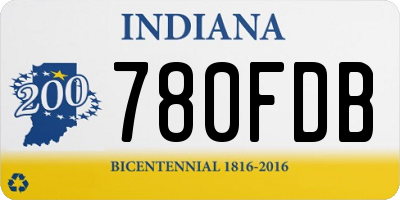 IN license plate 780FDB