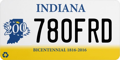 IN license plate 780FRD