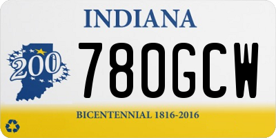 IN license plate 780GCW