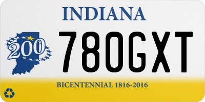 IN license plate 780GXT