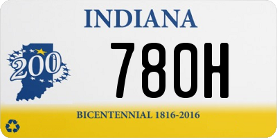 IN license plate 780H