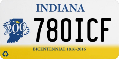 IN license plate 780ICF