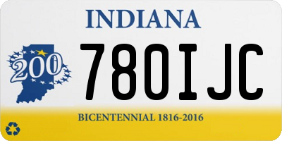 IN license plate 780IJC