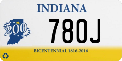 IN license plate 780J