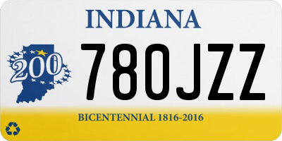 IN license plate 780JZZ