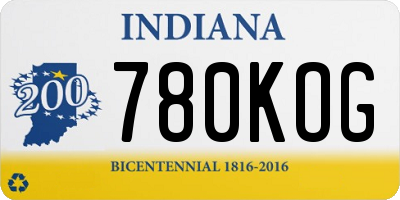 IN license plate 780KOG