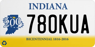 IN license plate 780KUA