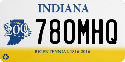 IN license plate 780MHQ