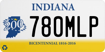 IN license plate 780MLP