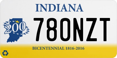 IN license plate 780NZT