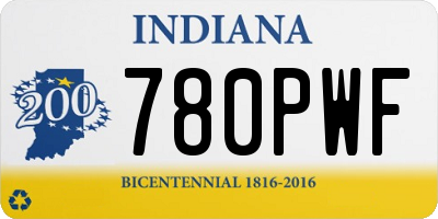 IN license plate 780PWF