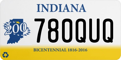 IN license plate 780QUQ