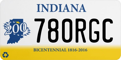 IN license plate 780RGC