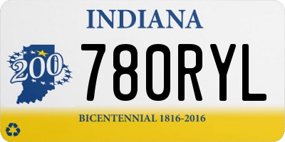 IN license plate 780RYL