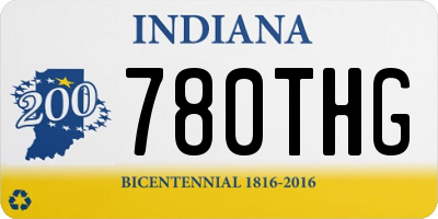 IN license plate 780THG