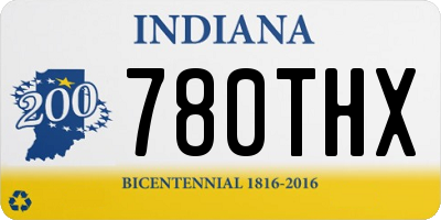 IN license plate 780THX