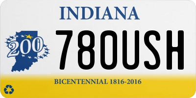 IN license plate 780USH