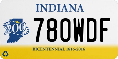 IN license plate 780WDF