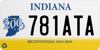 IN license plate 781ATA